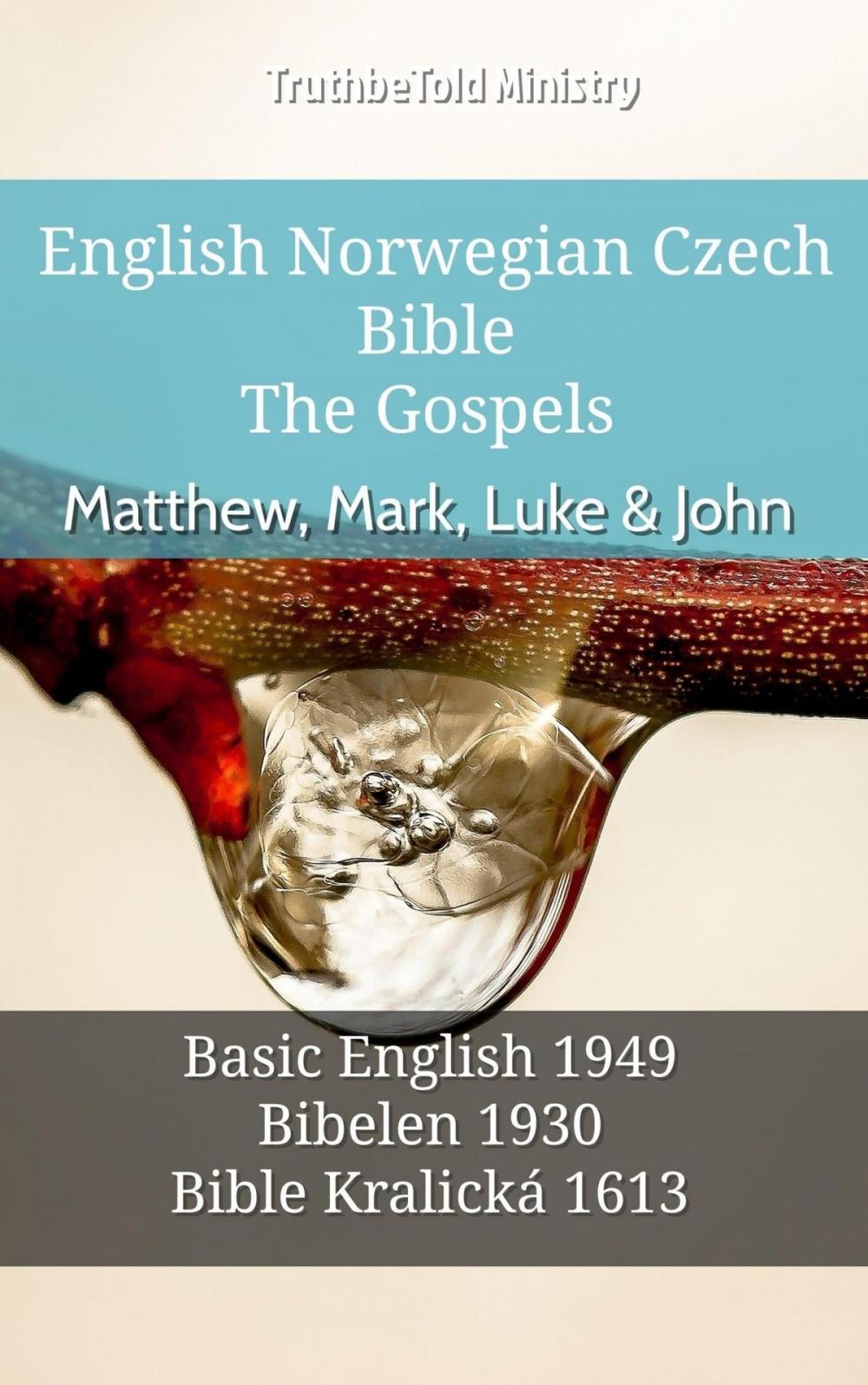 Big bigCover of English Norwegian Czech Bible - The Gospels - Matthew, Mark, Luke & John