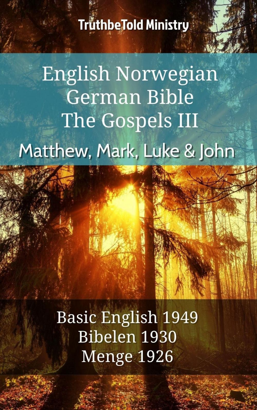 Big bigCover of English Norwegian German Bible - The Gospels III - Matthew, Mark, Luke & John