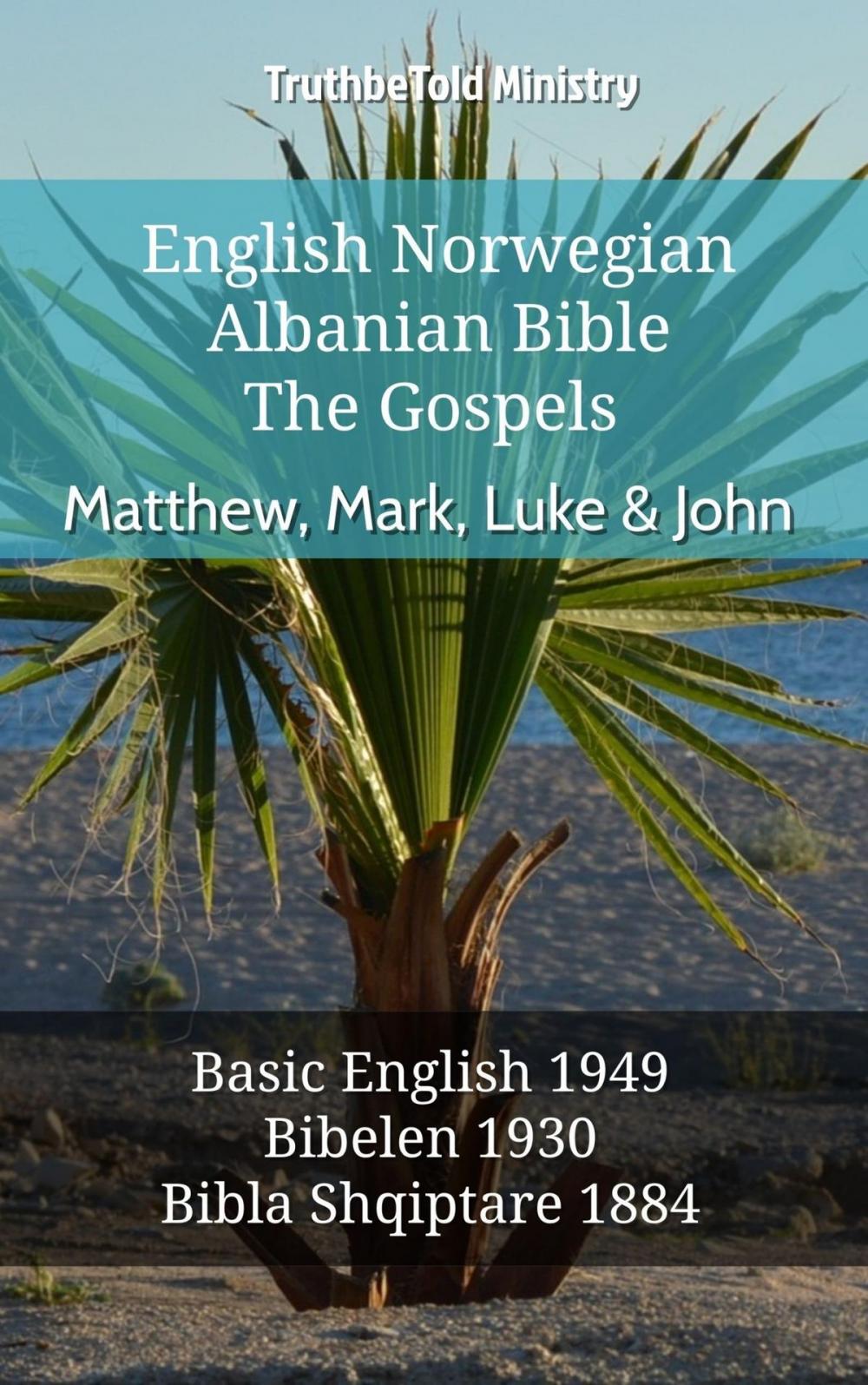 Big bigCover of English Norwegian Albanian Bible - The Gospels - Matthew, Mark, Luke & John