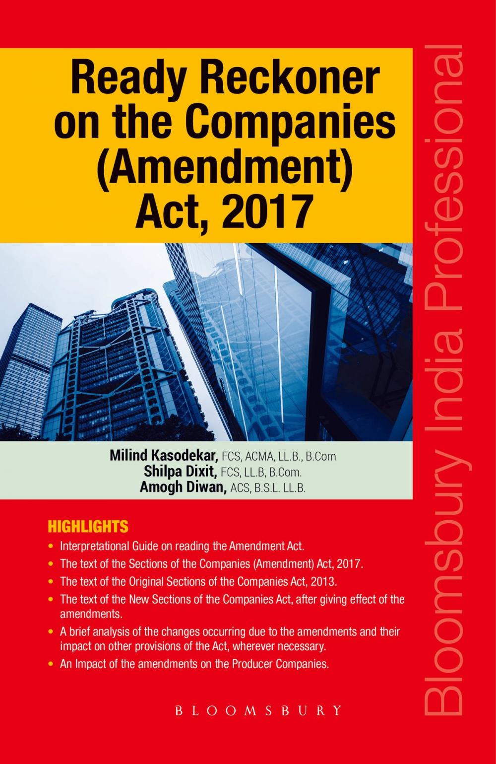 Big bigCover of Ready Reckoner on the Companies (Amendment) Act, 2017