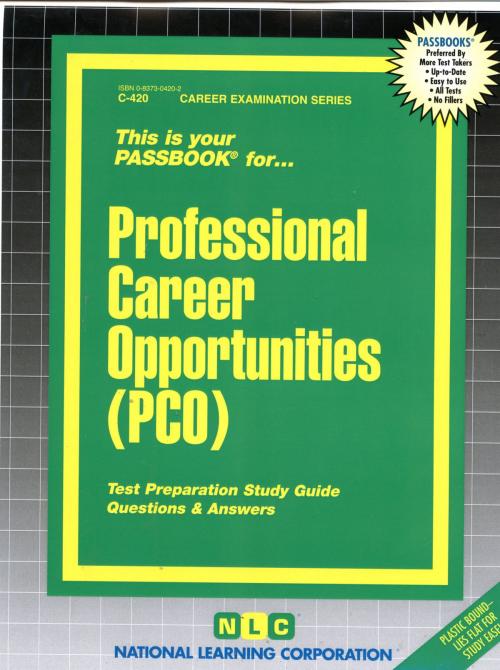 Cover of the book Professional Career Opportunities (PCO) by National Learning Corporation, National Learning Corporation