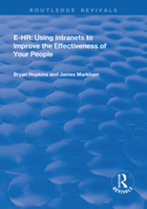 Cover of the book e-HR by Bryan Hopkins, James Markham, Taylor and Francis