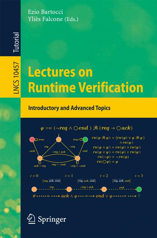 Cover of the book Lectures on Runtime Verification by , Springer International Publishing