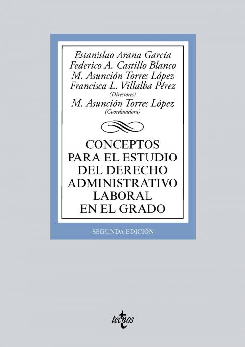 Cover of the book Conceptos para el estudio del derecho administrativo laboral en el grado by María Asunción Torres López, Estanislao Arana García, Federico A. Castillo Blanco, María Asunción Torres López, Francisca L. Villalba Pérez, María del Pilar Bensusan Martín, Jesús Conde Antequera, Riánsares López Muñoz, Mª Francisca Martínez Martínez, Leonor Moral Soriano, Tecnos