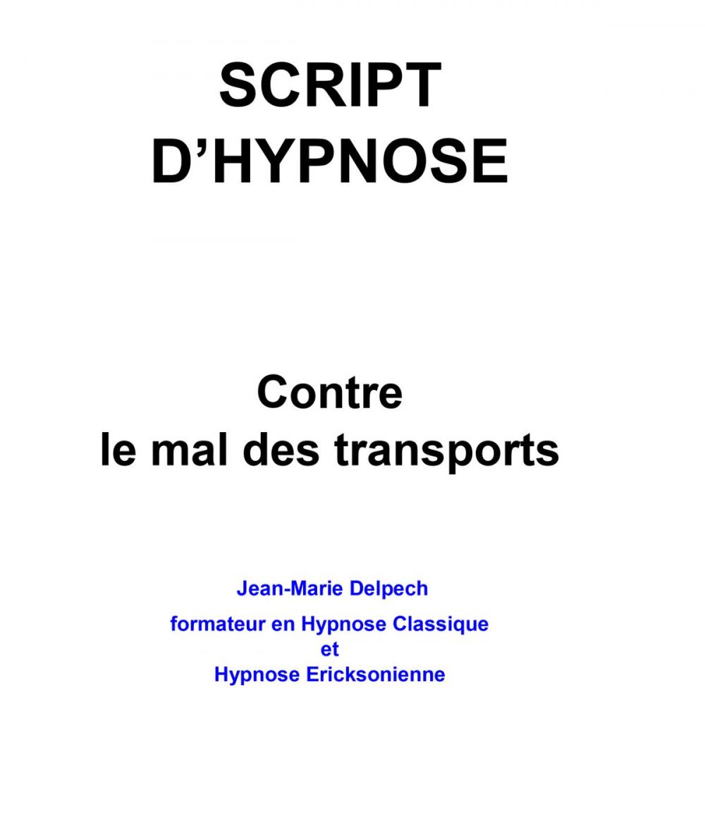 Big bigCover of Script contre le mal des transports