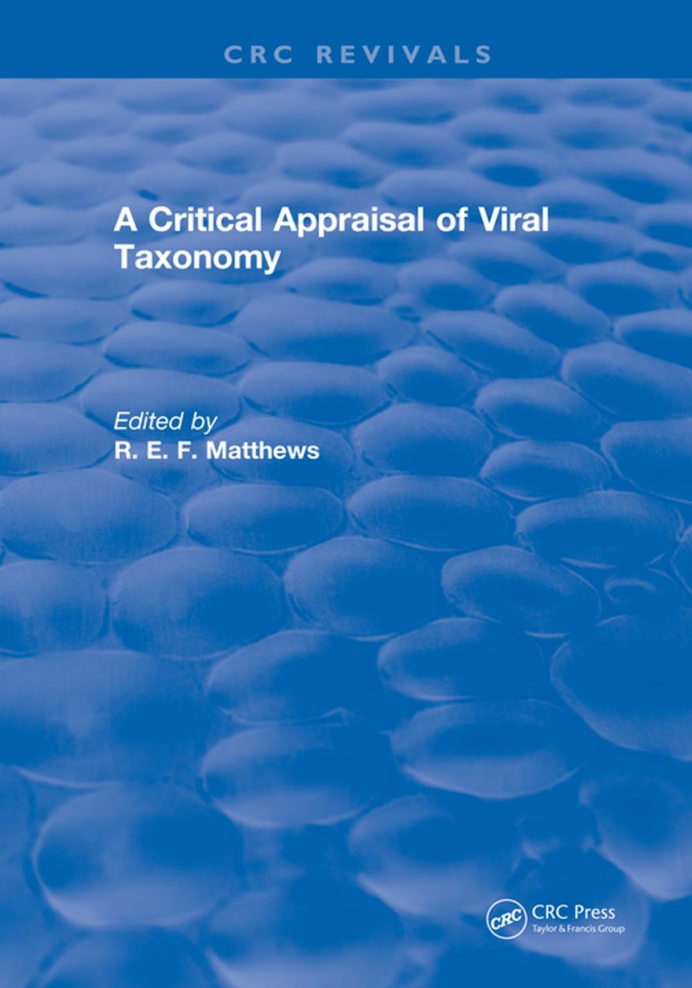 Big bigCover of A Critical Appraisal of Viral Taxonomy