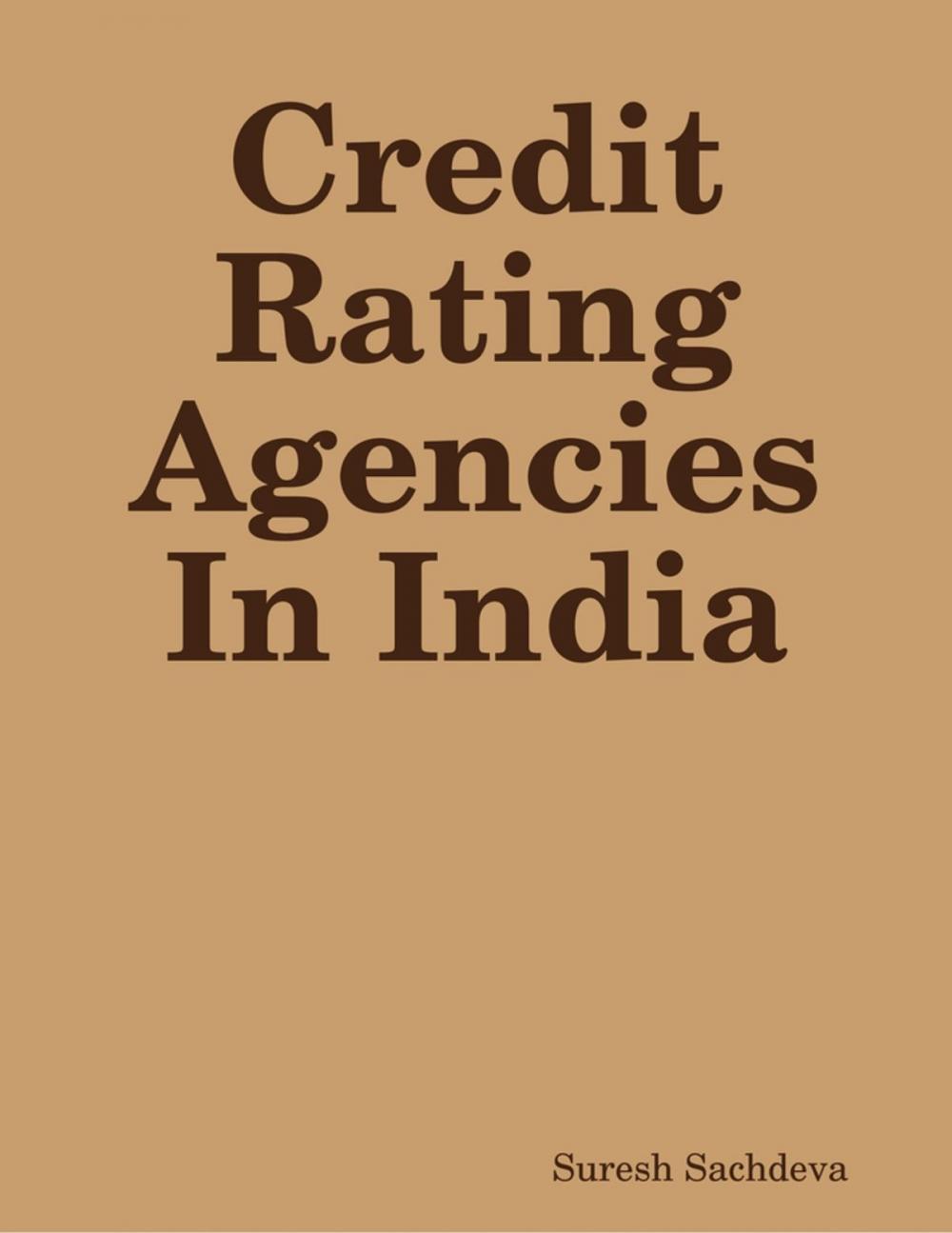 Big bigCover of Credit Rating Agencies In India