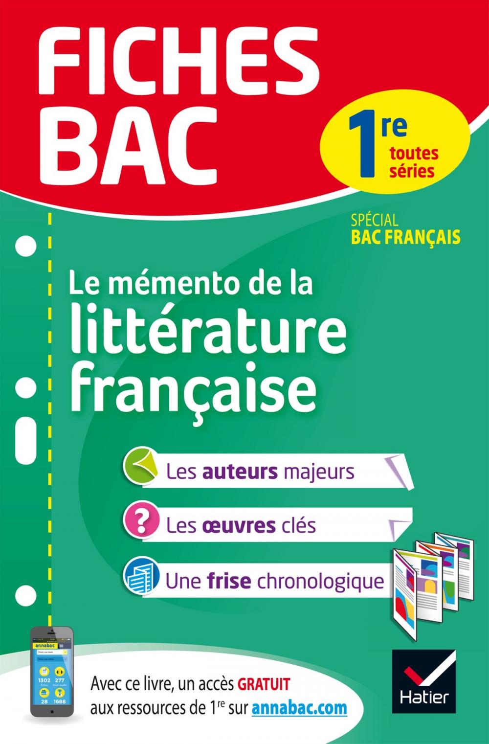 Big bigCover of Fiches bac Mémento de la littérature française 1re