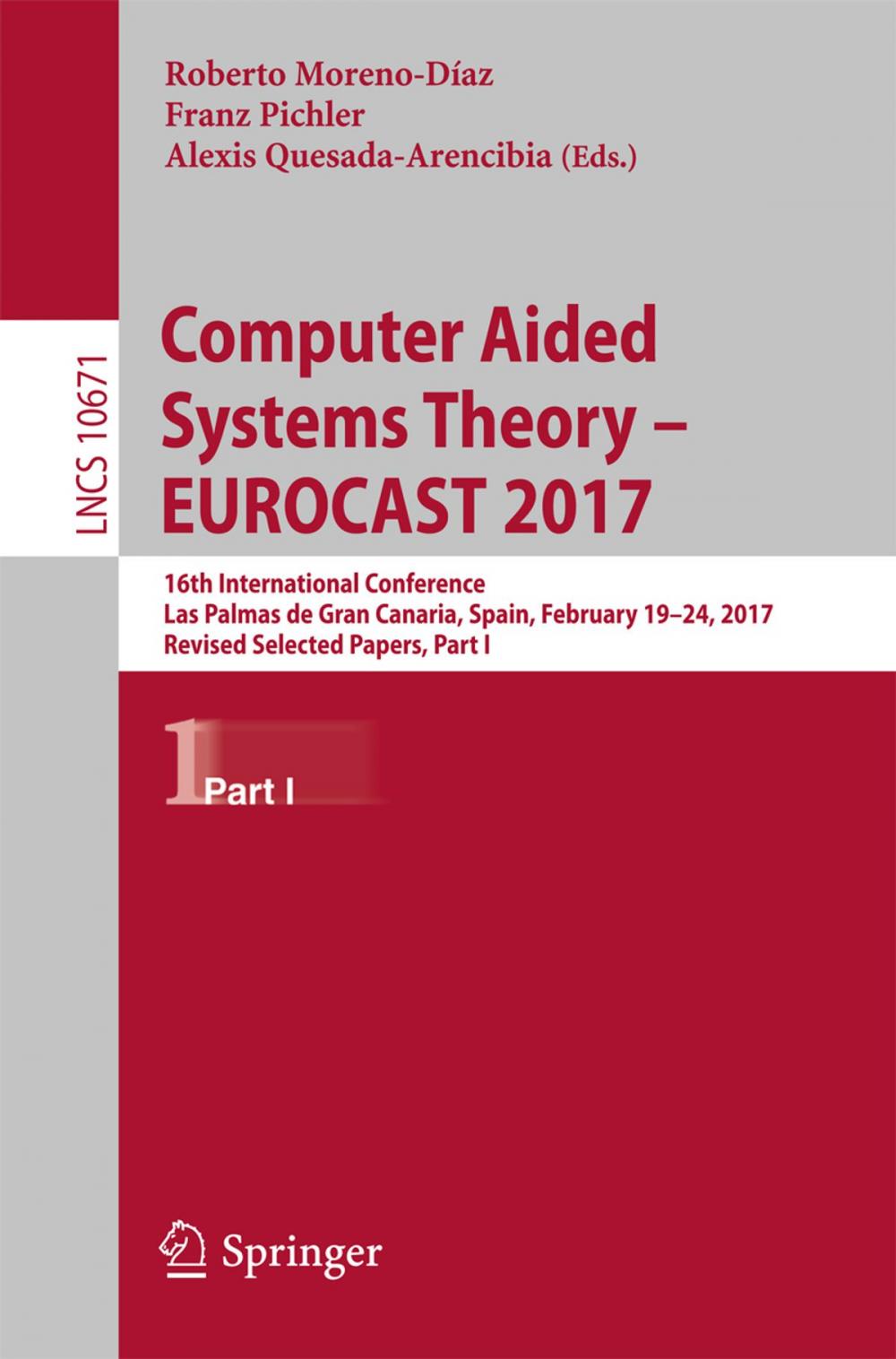 Big bigCover of Computer Aided Systems Theory – EUROCAST 2017