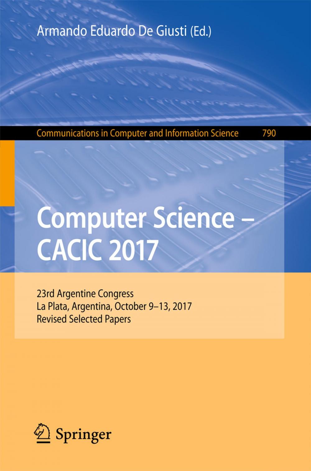 Big bigCover of Computer Science – CACIC 2017