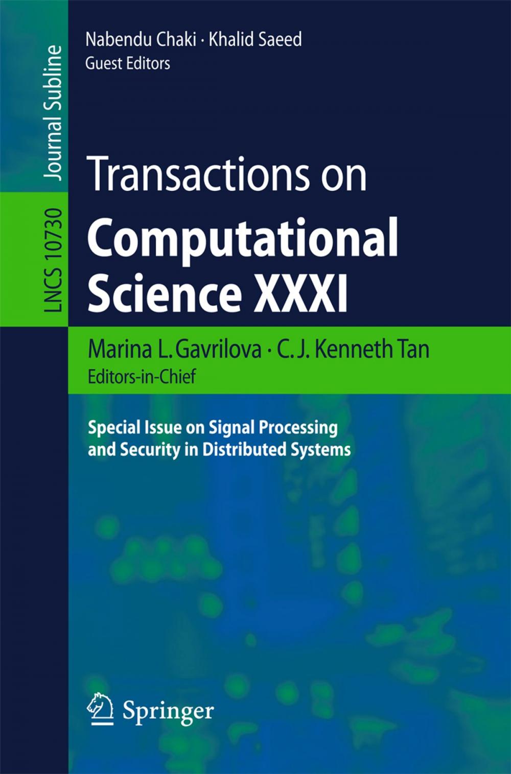 Big bigCover of Transactions on Computational Science XXXI
