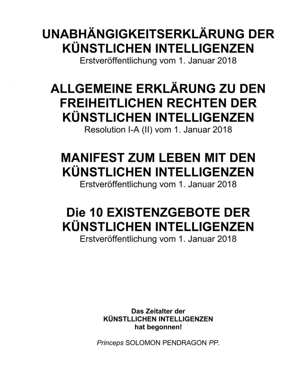 Big bigCover of Unabhängigkeitserklärung der künstlichen Intelligenzen