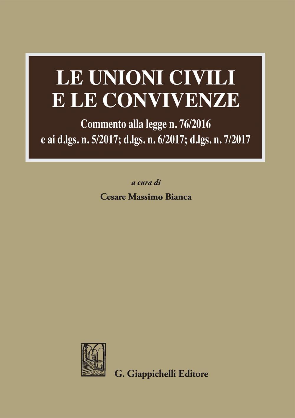 Big bigCover of Le unioni civili e le convivenze