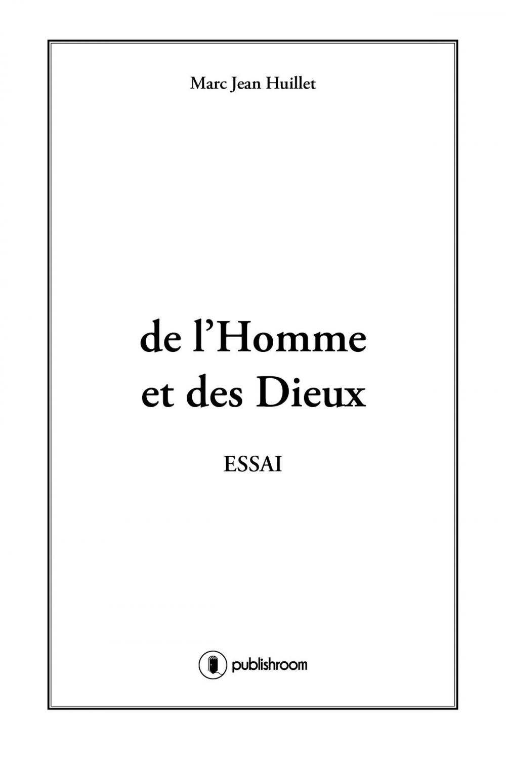 Big bigCover of De l'homme et des dieux