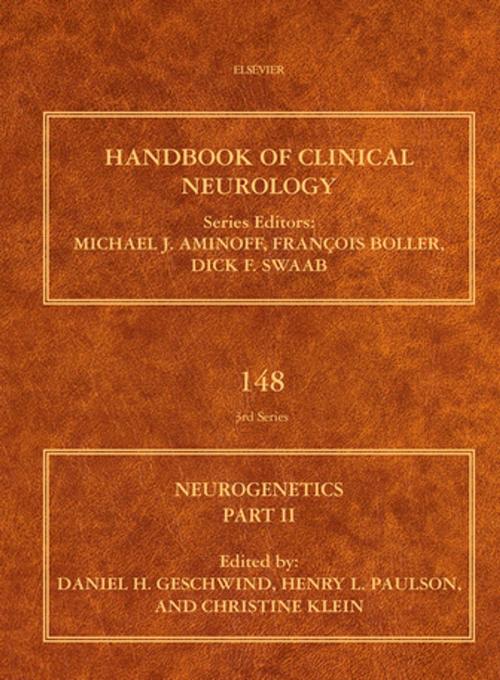 Cover of the book Neurogenetics, Part II by Daniel H. Geschwind, Henry L. Paulson, Christine Klein, Elsevier Science