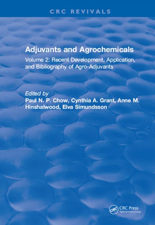 Cover of the book Adjuvants and Agrochemicals by Paul N. P. Chow, CRC Press