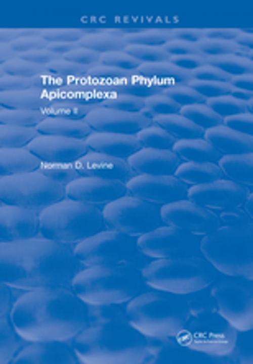 Cover of the book The Protozoan Phylum Apicomplexa by Norman D. Levine, CRC Press