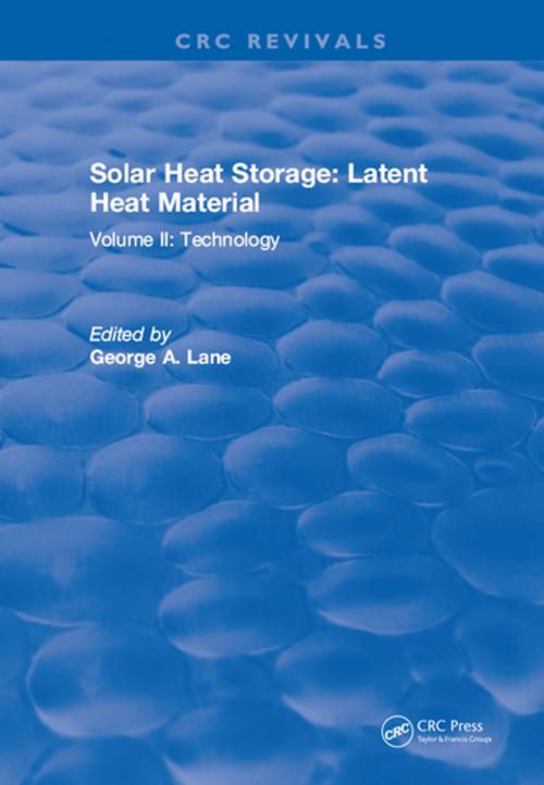 Cover of the book Solar Heat Storage by G.A. Lane, CRC Press