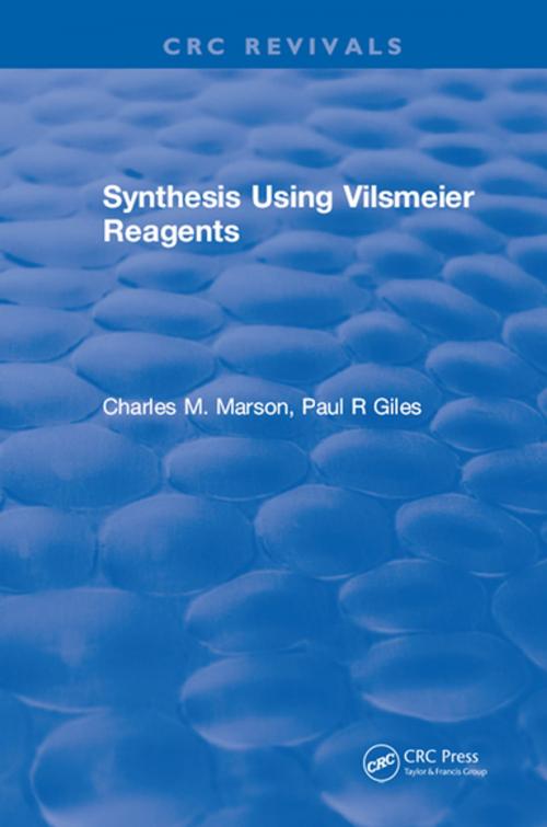 Cover of the book Synthesis Using Vilsmeier Reagents by C.M. Marson, CRC Press