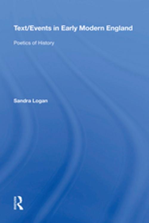 Cover of the book Text/Events in Early Modern England by Sandra Logan, Taylor and Francis