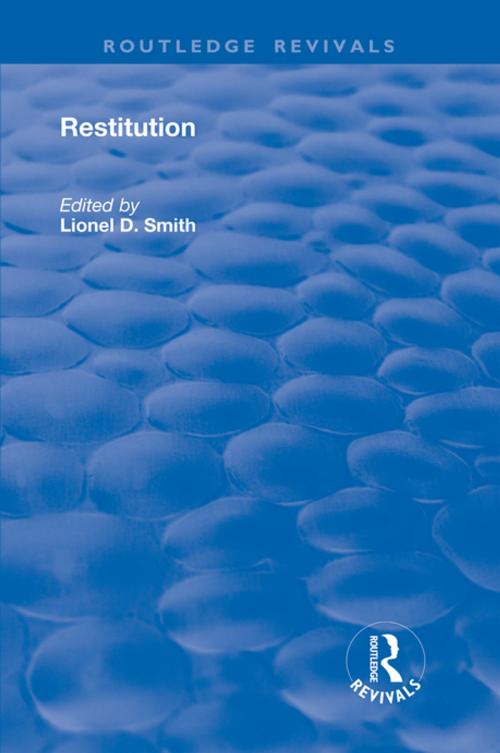 Cover of the book Restitution by , Taylor and Francis