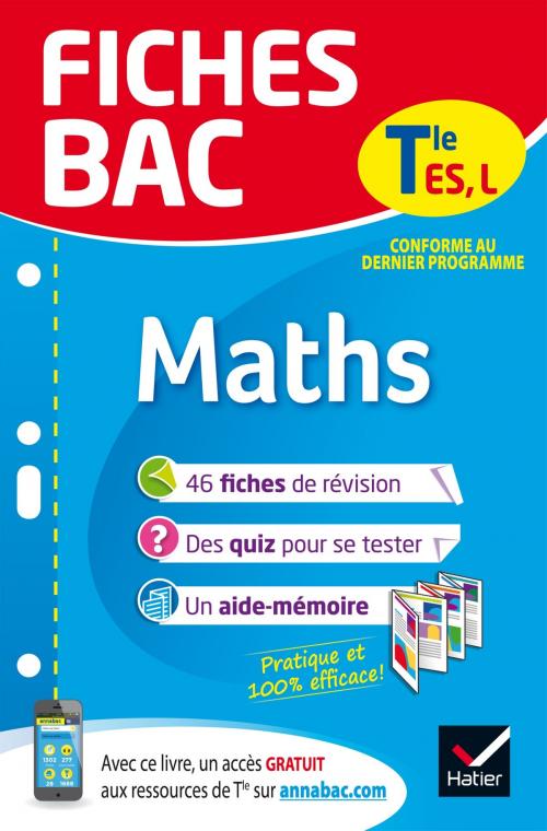 Cover of the book Fiches bac Maths Tle ES, L by Laurent Darré, Hatier