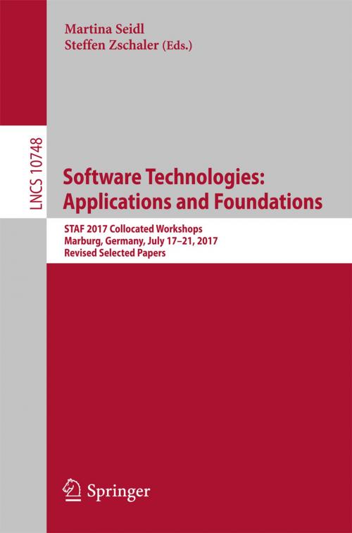 Cover of the book Software Technologies: Applications and Foundations by , Springer International Publishing