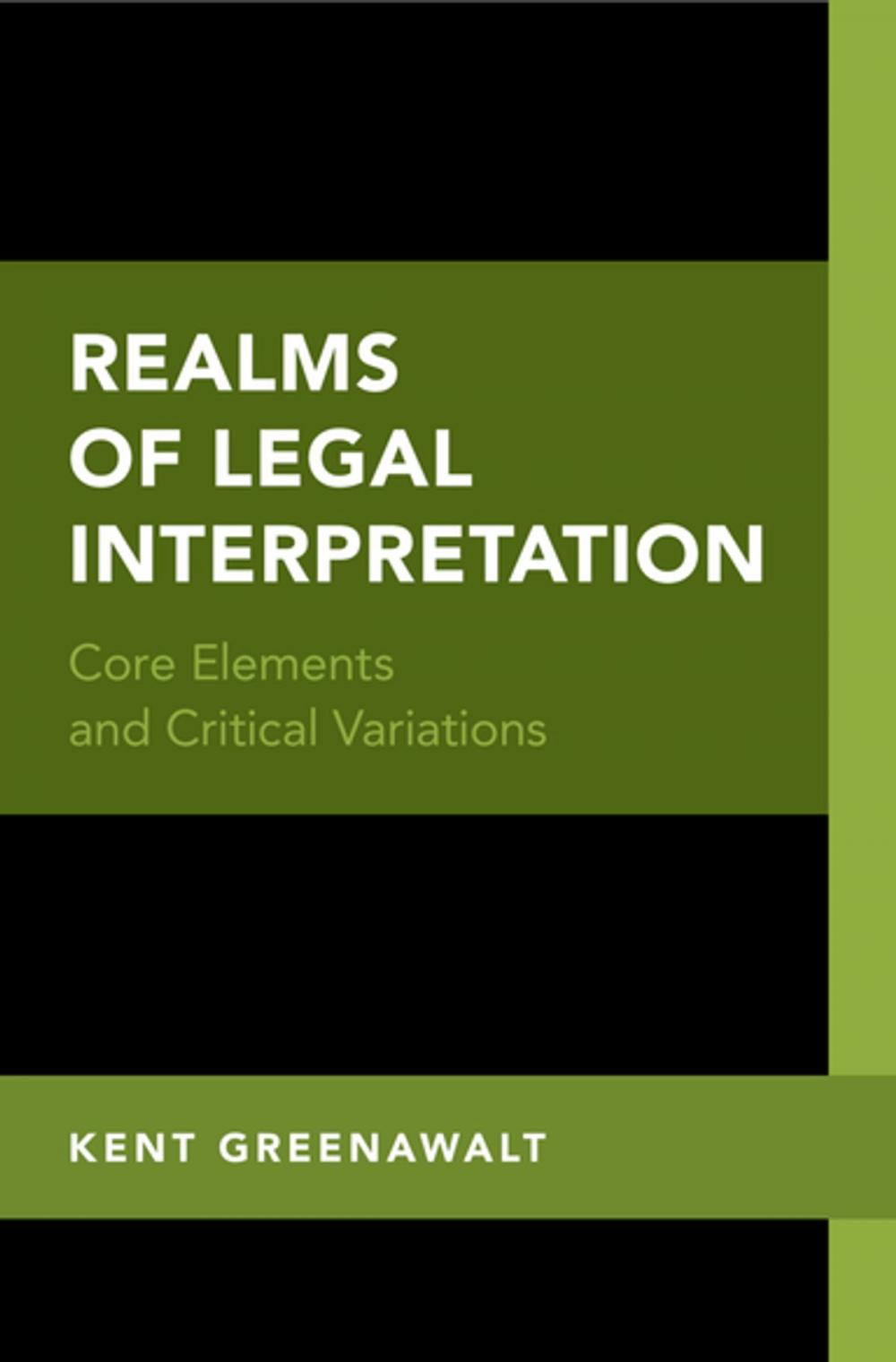 Big bigCover of Realms of Legal Interpretation