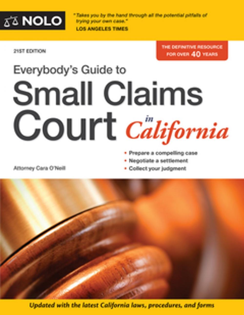 Big bigCover of Everybody's Guide to Small Claims Court in California