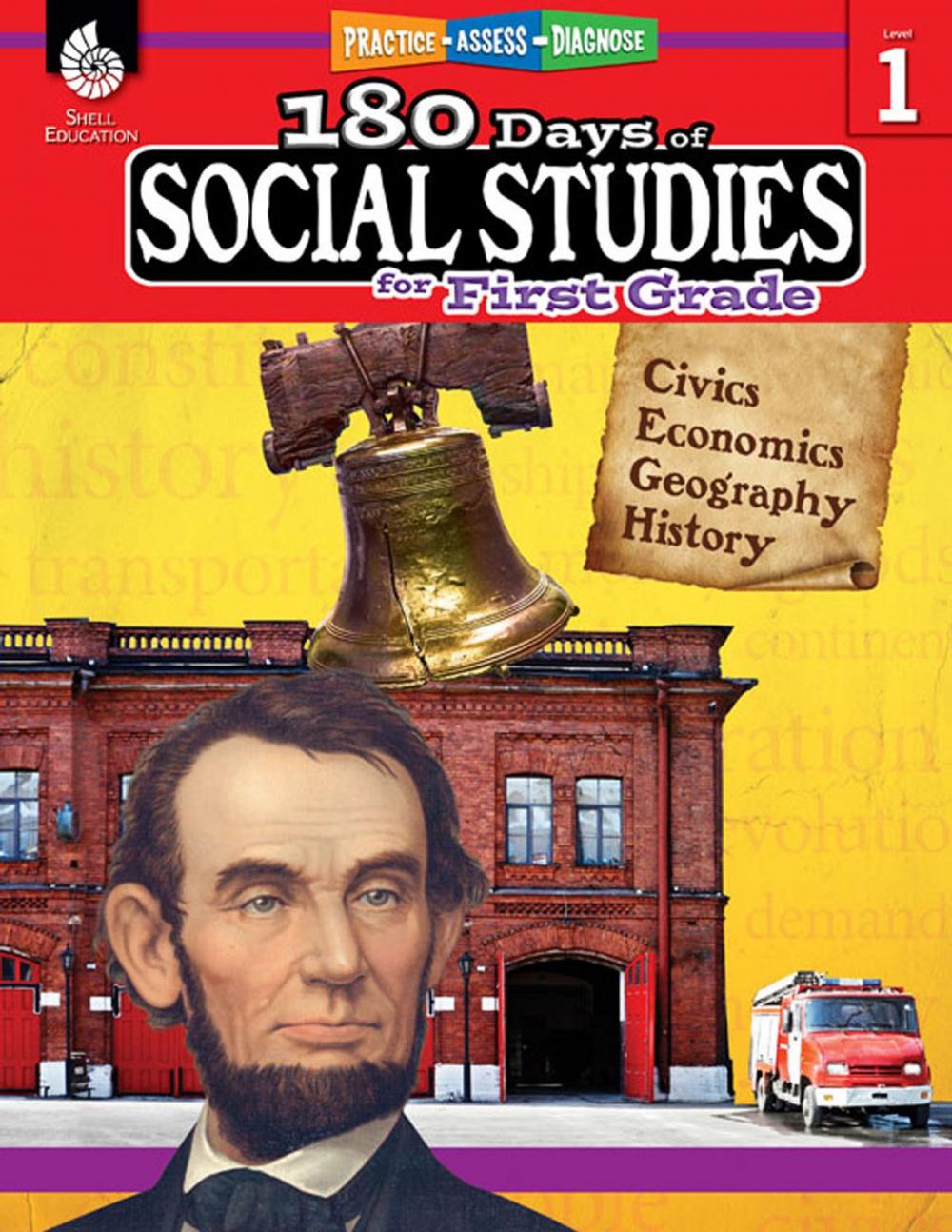 Big bigCover of 180 Days of Social Studies for First Grade: Practice, Assess, Diagnose