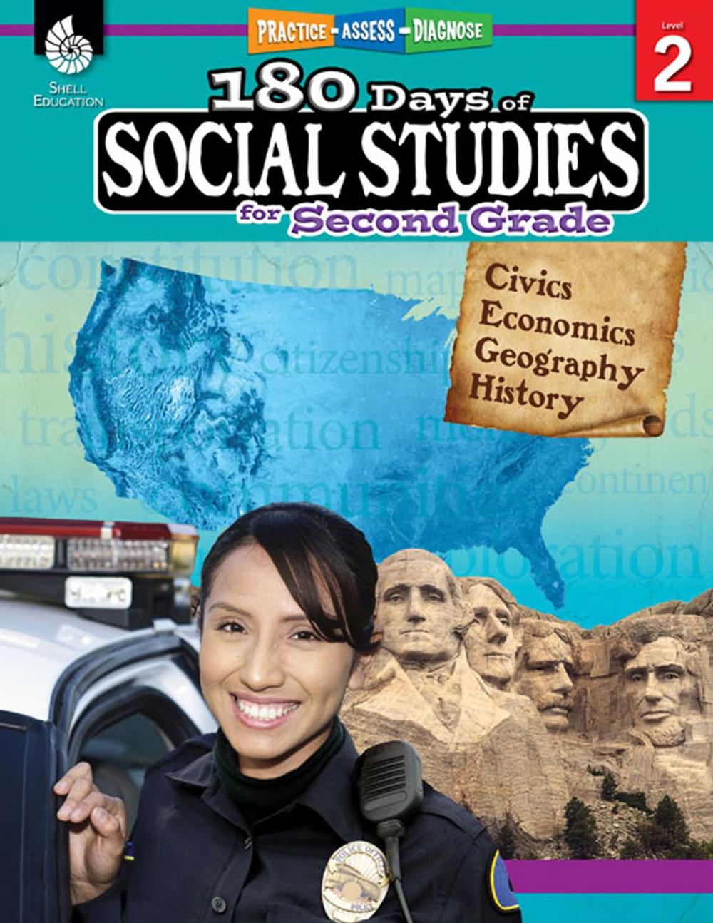 Big bigCover of 180 Days of Social Studies for Second Grade: Practice, Assess, Diagnose