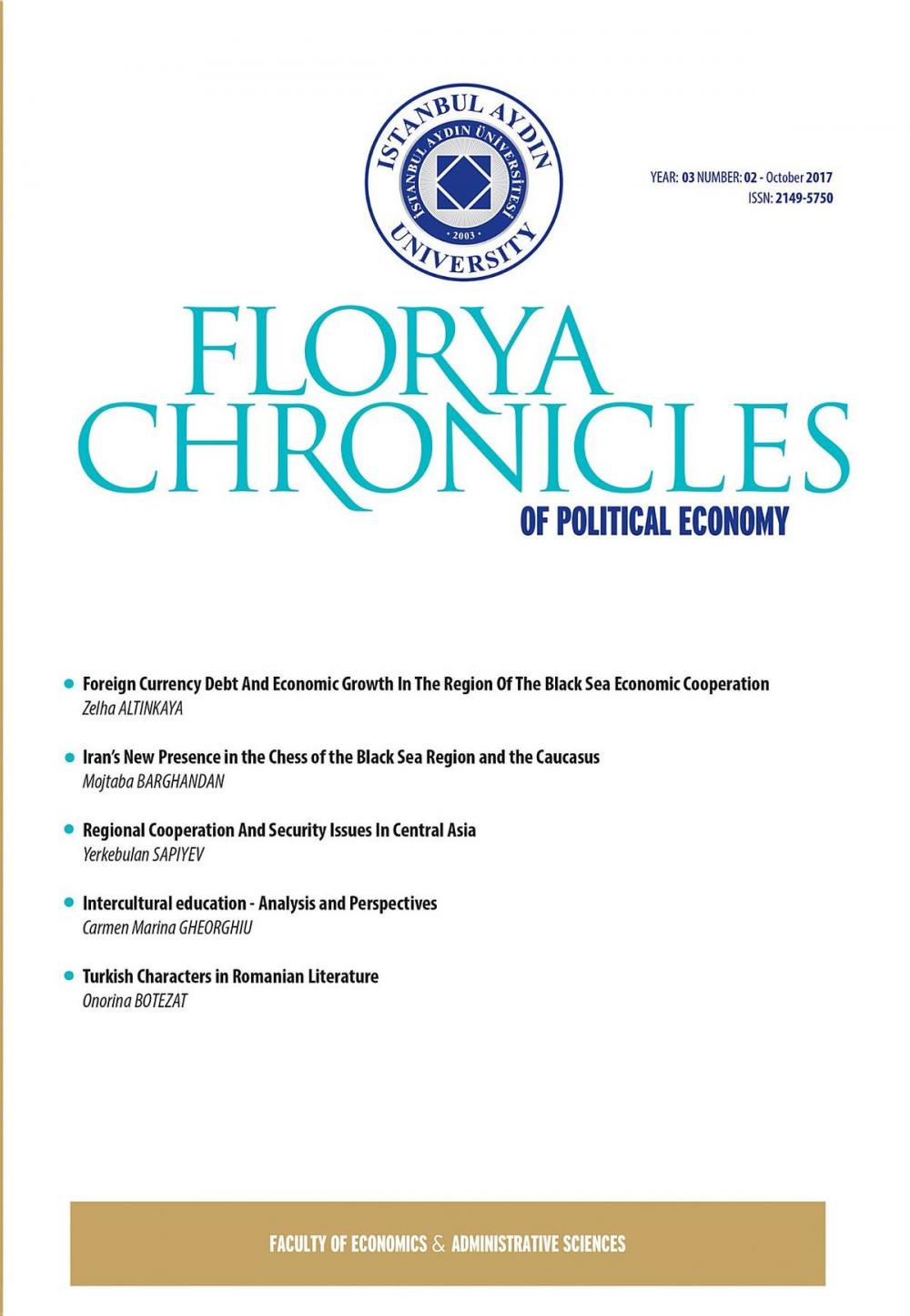 Big bigCover of Florya Chronicles of Political Economy