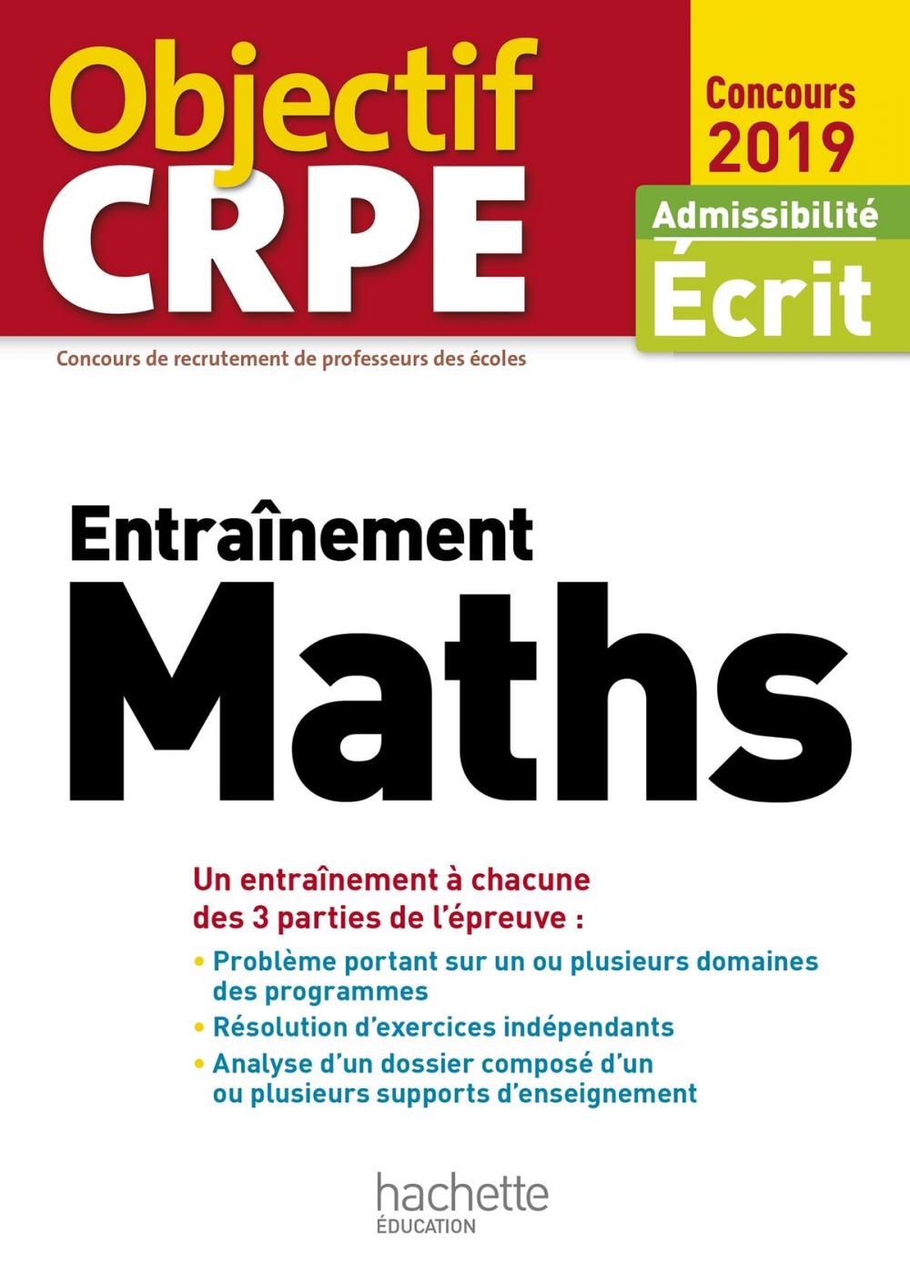 Big bigCover of Objectif CRPE Entrainement En Maths 2019