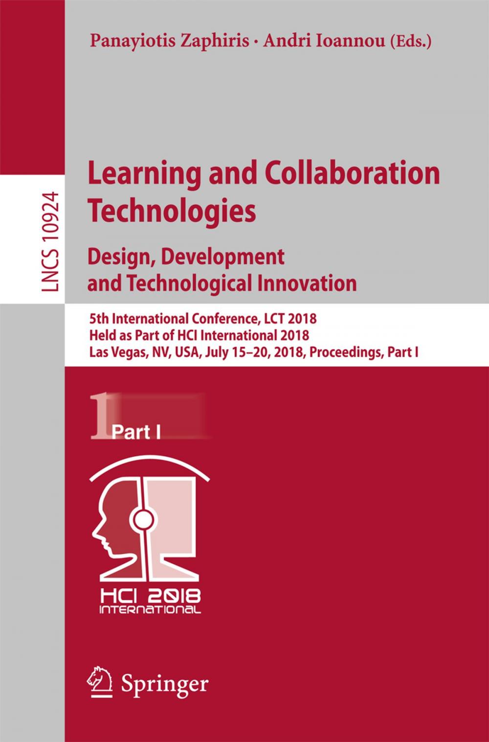 Big bigCover of Learning and Collaboration Technologies. Design, Development and Technological Innovation