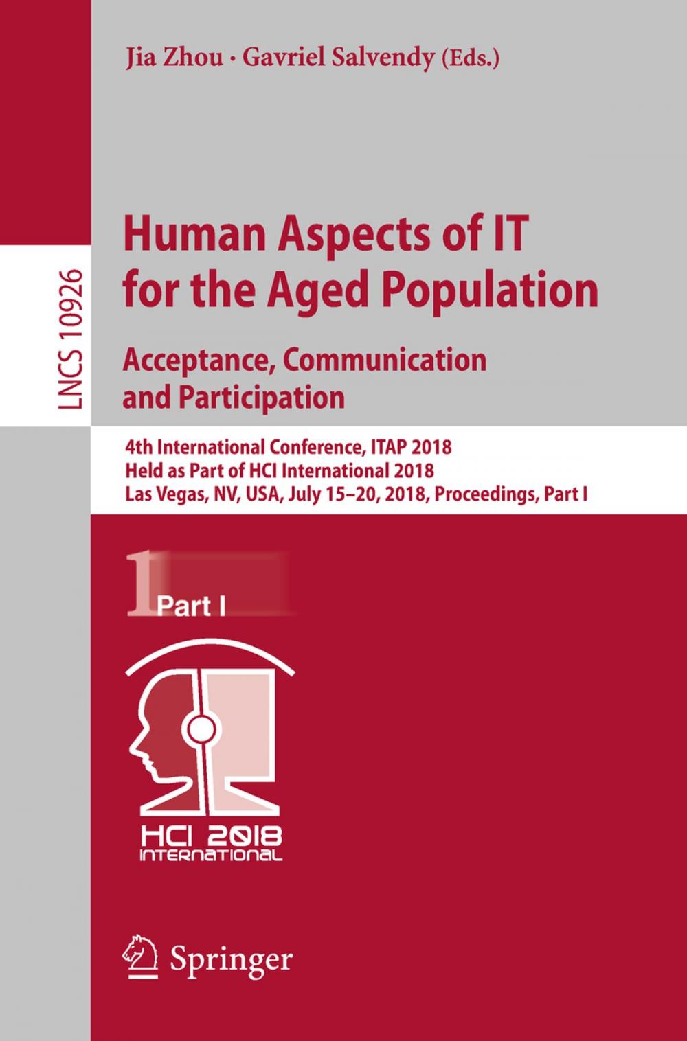 Big bigCover of Human Aspects of IT for the Aged Population. Acceptance, Communication and Participation