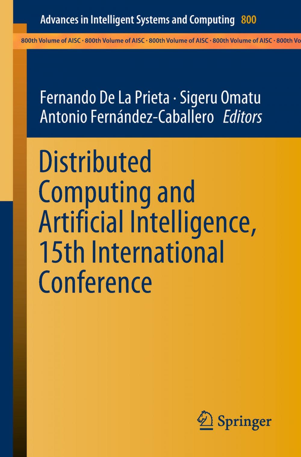 Big bigCover of Distributed Computing and Artificial Intelligence, 15th International Conference