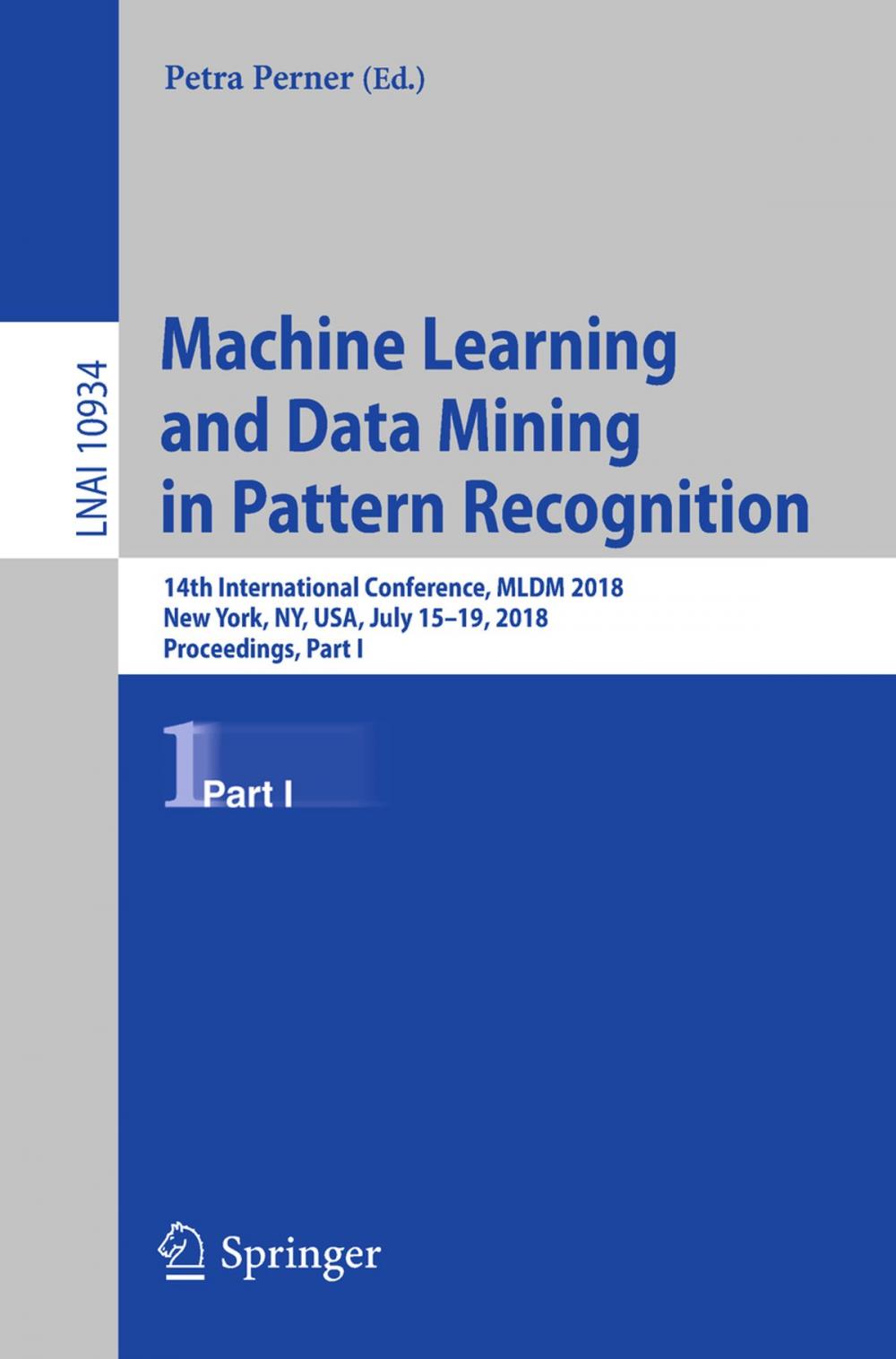 Big bigCover of Machine Learning and Data Mining in Pattern Recognition