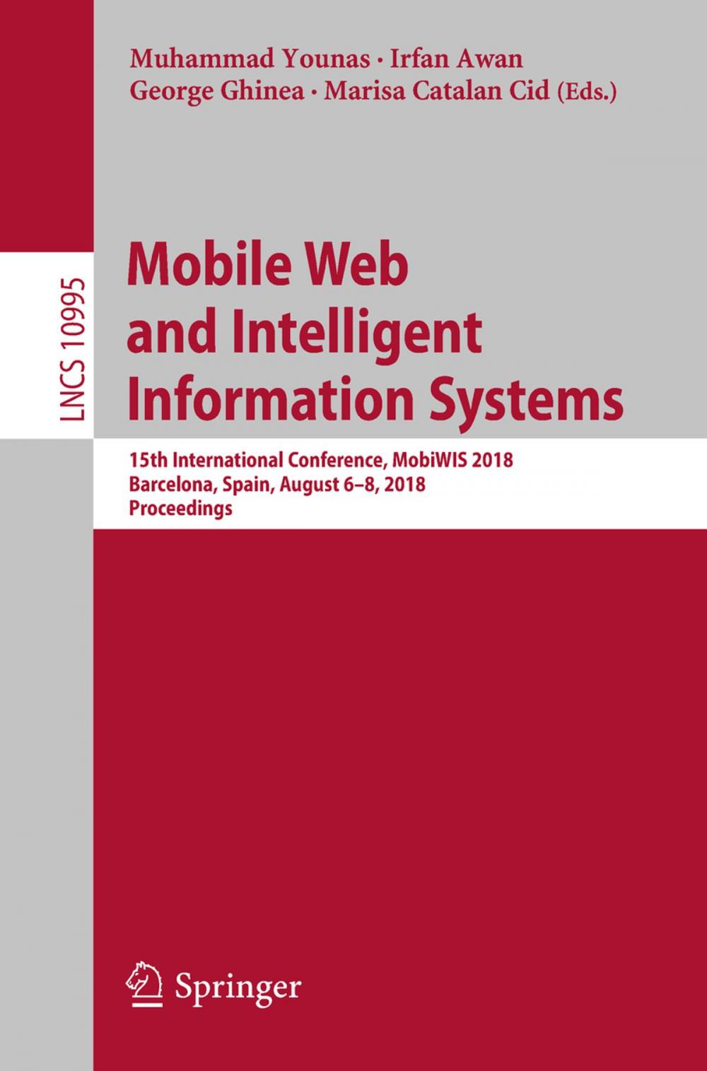 Big bigCover of Mobile Web and Intelligent Information Systems