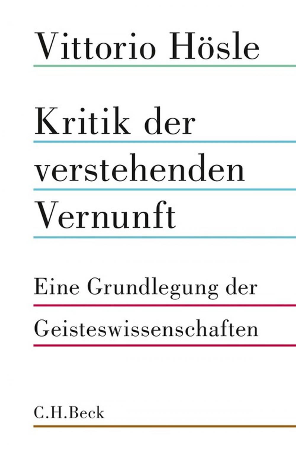 Big bigCover of Kritik der verstehenden Vernunft