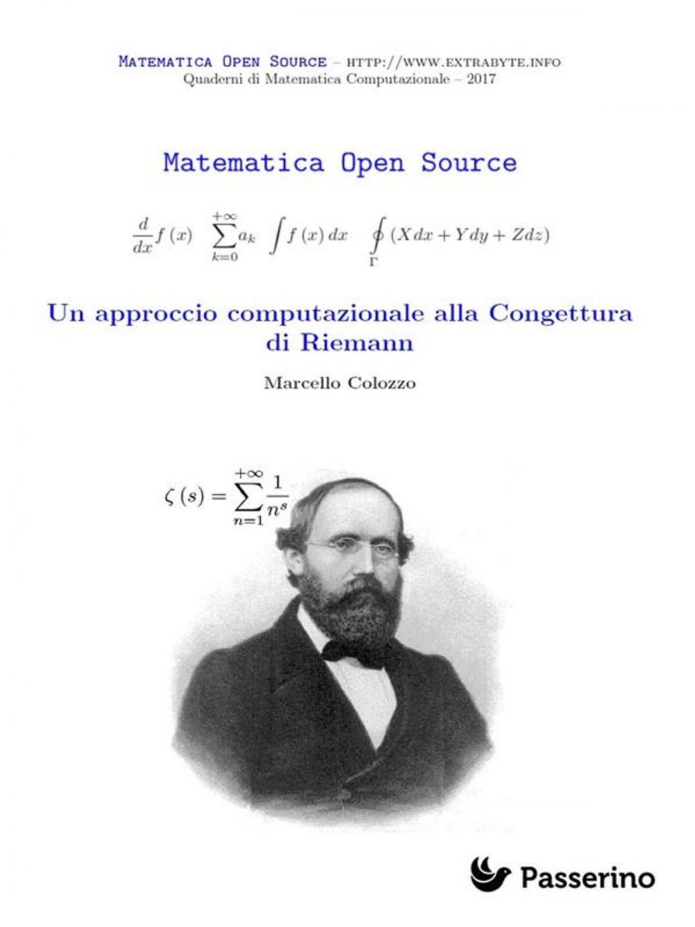 Big bigCover of Un approccio computazionale alla Congettura di Riemann