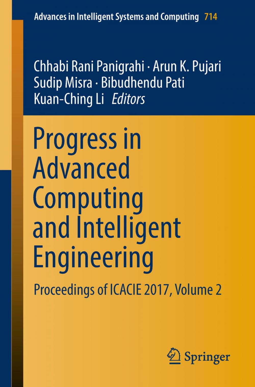 Big bigCover of Progress in Advanced Computing and Intelligent Engineering