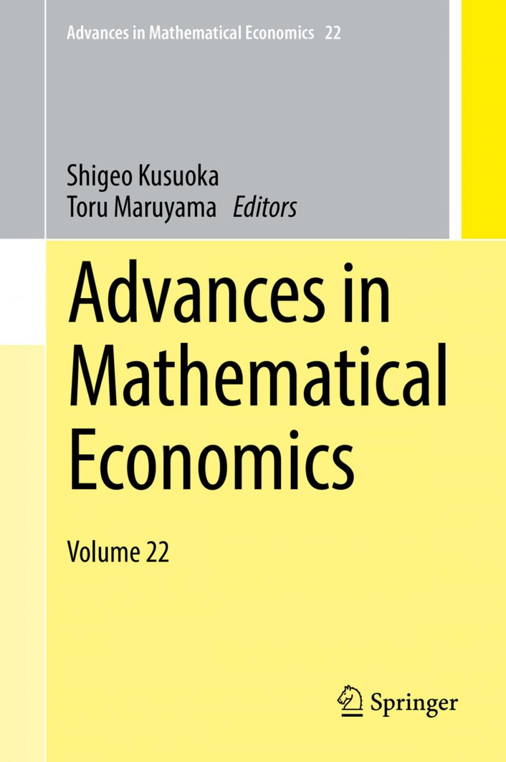 Big bigCover of Advances in Mathematical Economics