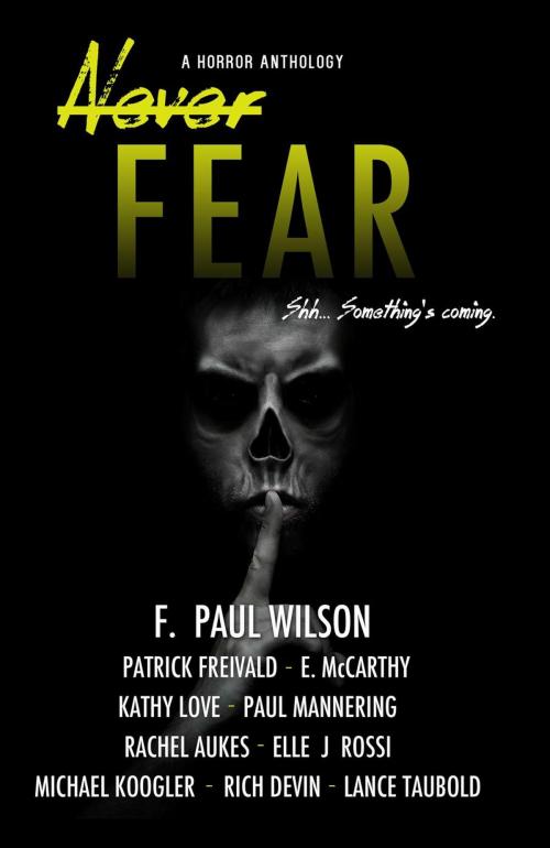 Cover of the book Never Fear by F. Paul Wilson, Rachel Aukes, Michael Koogler, Erin McCarthy, Patrick Freivald, Lance Taubold, Kathy Love, Paul Mannering, Elle J. Rossi, Richard Devin, Invoke Books