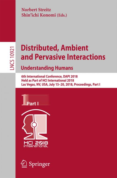 Cover of the book Distributed, Ambient and Pervasive Interactions: Understanding Humans by , Springer International Publishing