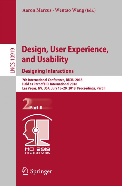 Cover of the book Design, User Experience, and Usability: Designing Interactions by , Springer International Publishing