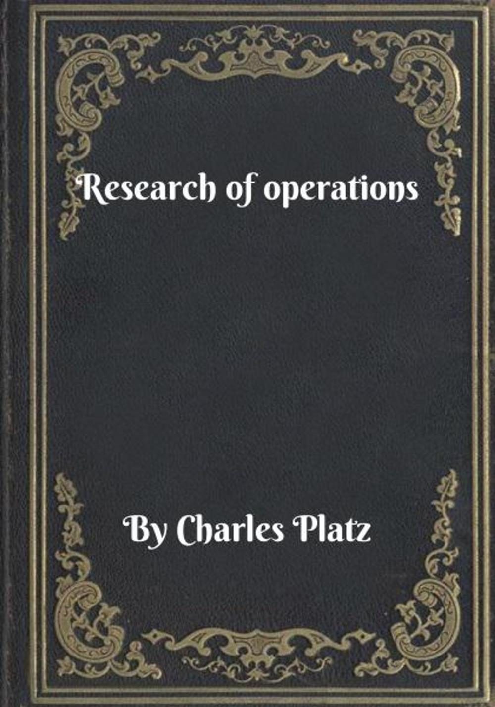 Big bigCover of Research of operations