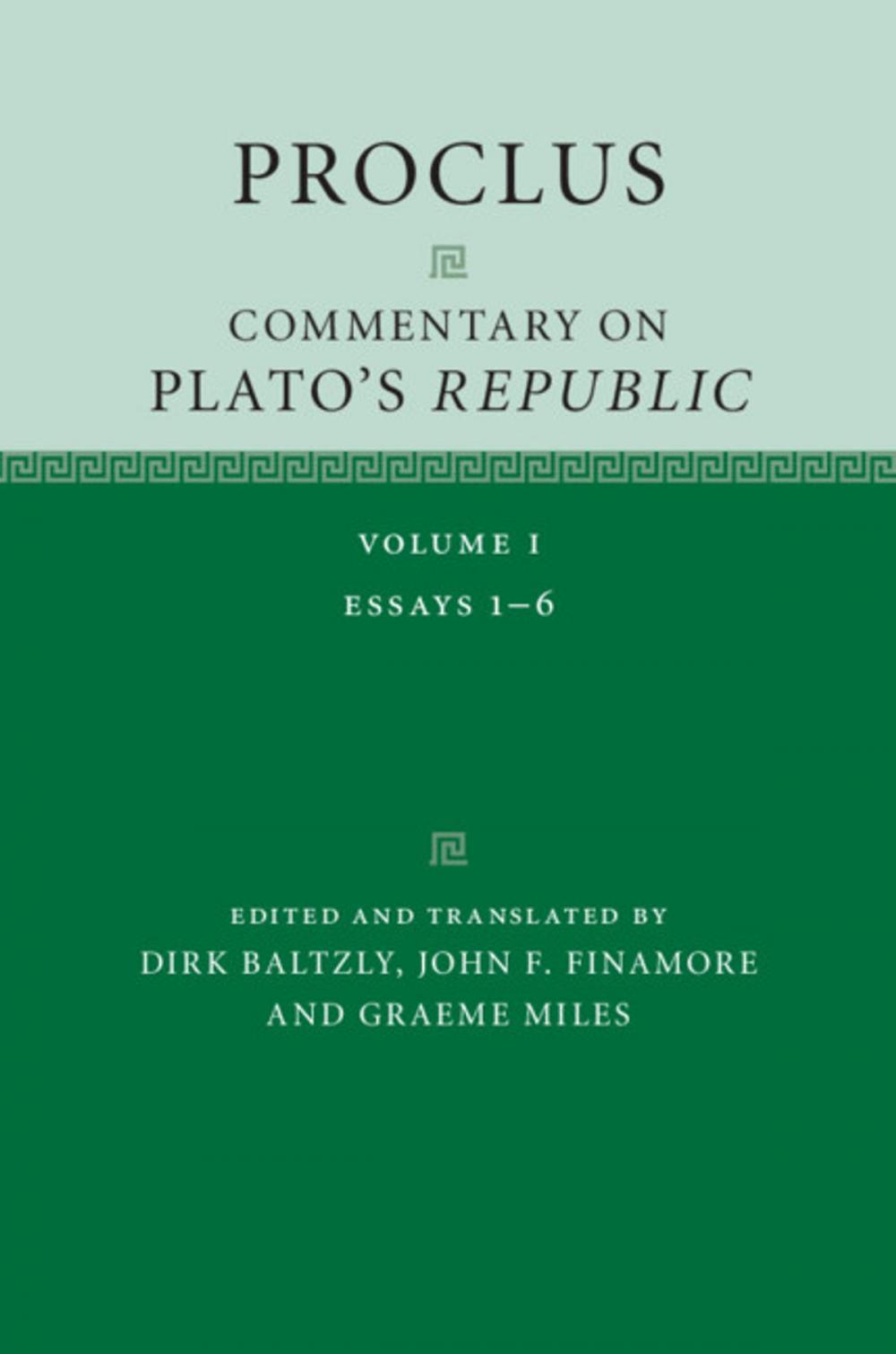 Big bigCover of Proclus: Commentary on Plato's Republic: Volume 1