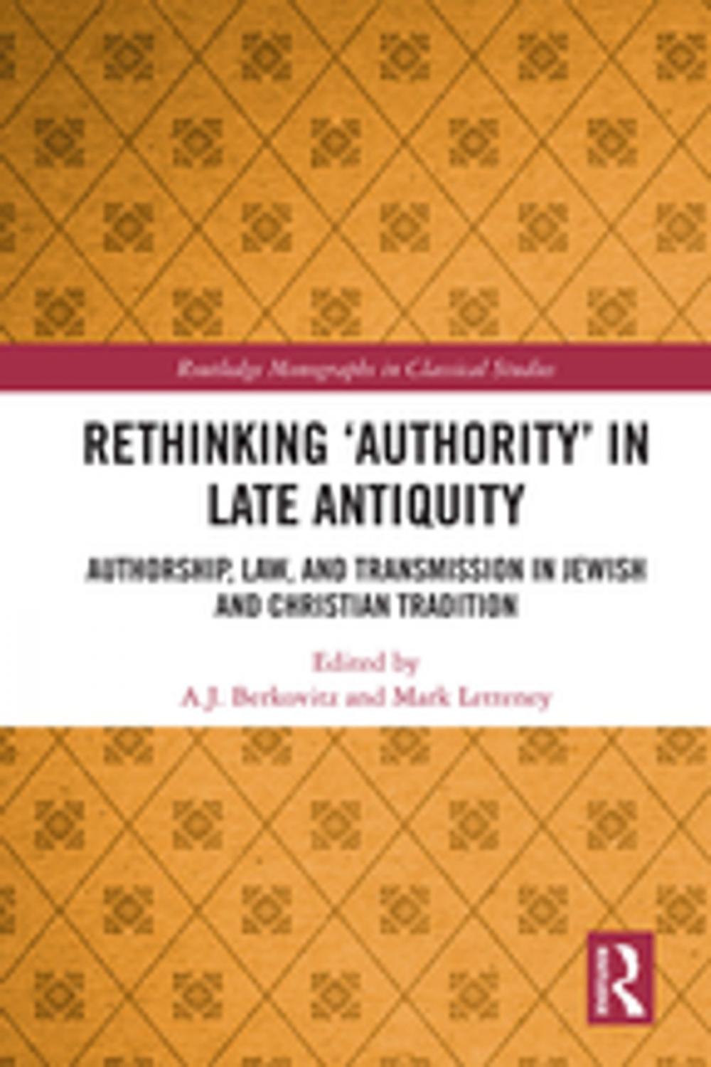 Big bigCover of Rethinking ‘Authority’ in Late Antiquity