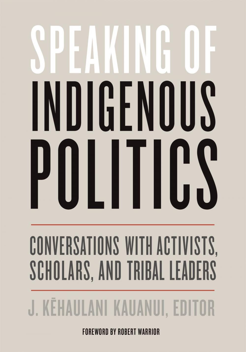 Big bigCover of Speaking of Indigenous Politics