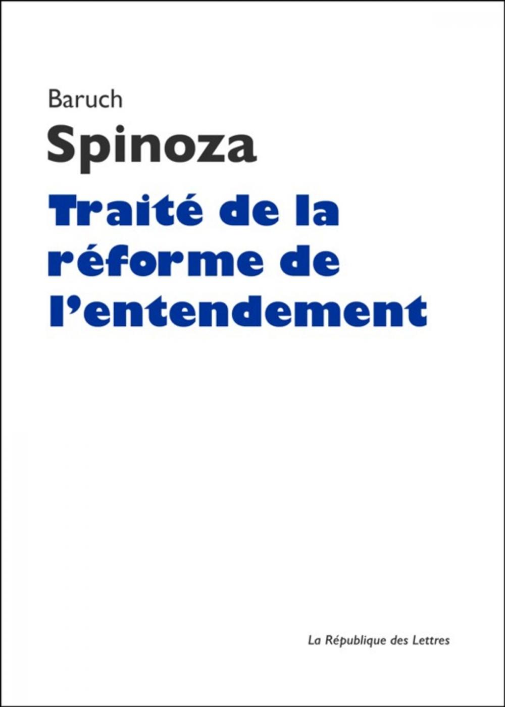 Big bigCover of Traité de la réforme de l'entendement